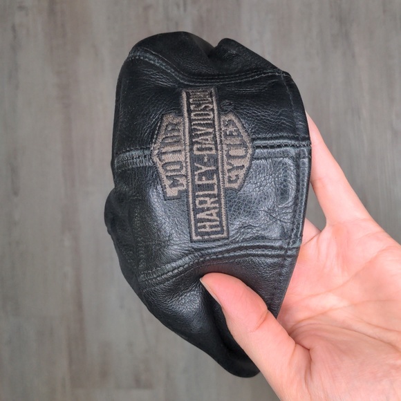 Harley-Davidson Other - Vintage Harley Davidson biker ivy newsboy leather cap hat